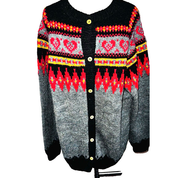 Vintage Alpaca Connection Women's Cardigan Sweater 100% Alpaca XL / XXL - Picture 1 of 8